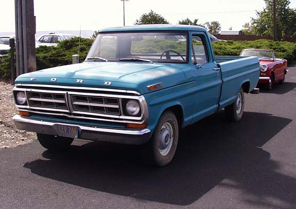 Here's my new 1971 Ford F100 truck It's incredibly clean for such an old